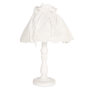 Lampe à Poser Blanche Shabby Chic Romantique Ø 23X40 CM
