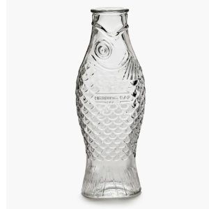 Carafe poisson transparente en verre – SERAX