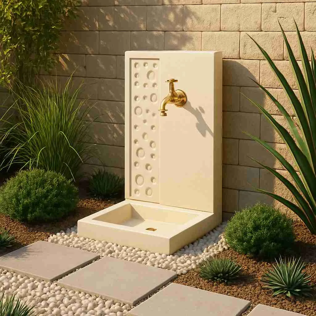 Fontaine murale bulle ton pierre 70 cm – Image 3
