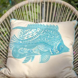 Coussin motif poisson