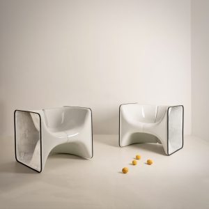 CH. GERMANAZ, fauteuils Half & Half, Airborne, circa 1968