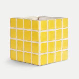 Vase tile jaune – Klevering