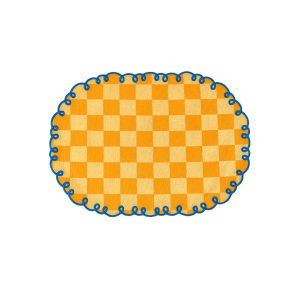 LOT DE 2 SETS DE TABLE BORD BRODE – JAUNE&BLEU