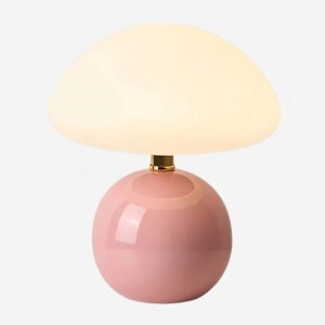 Lampe de table design moderne verre rond coloré
