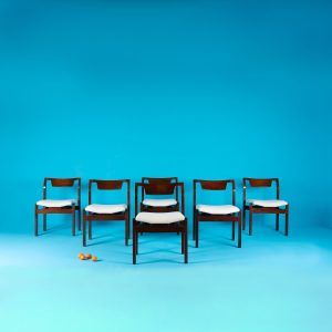 MICHEL MORTIER, SET 6 CHAISES HEXAGONE, STEINER ED., 1961