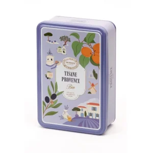 Boite en métal de tisane de Provence
