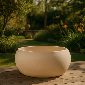Vase blanc rond plat Nova Ø 60 cm