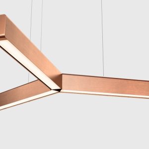Suspension Y model – 80 cm – Cuivre poli