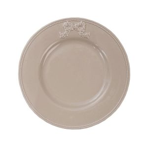 Lot de 4 Assiettes à Dessert En Faïence Noeud 23 CM Ø Clayre and Eef