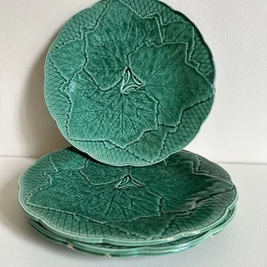 Assiettes à dessert Gien feuille de vigne