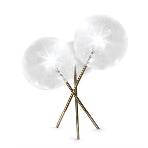 Lampe Bolle Tavolo 3 – Verre soufflé & Laiton