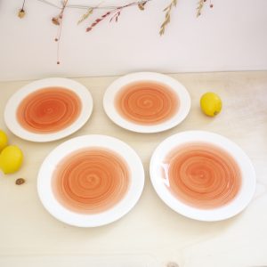 4 assiettes signée ceramiche italia