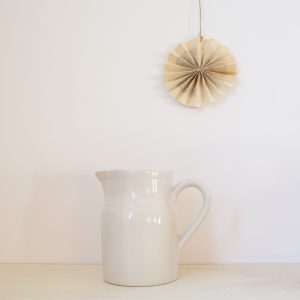 Carafe pichet en grès blanc Digoin France