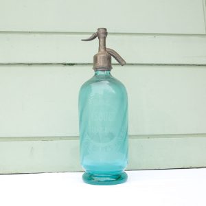 Siphon en verre bleu