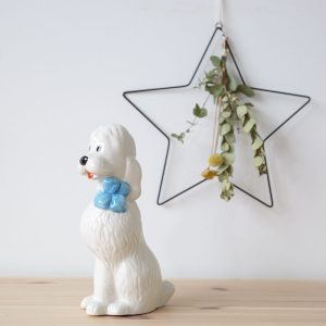 Tirelire chien porcelaine vintage