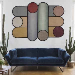 Canapé New York Suite – 230 cm L – Velours Bleu