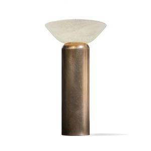 Lampe à poser Nomad 365 – Bronze patiné & Albâtre