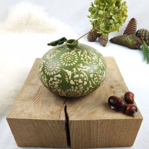 Vase Bonbonne verte pour fleur unique VENDU