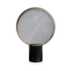 Lampe à poser Narcisse – Bronze patiné & Albâtre