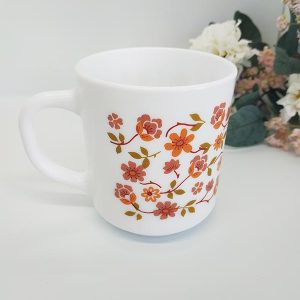 Jolie tasse fleur orange vintage VENDU