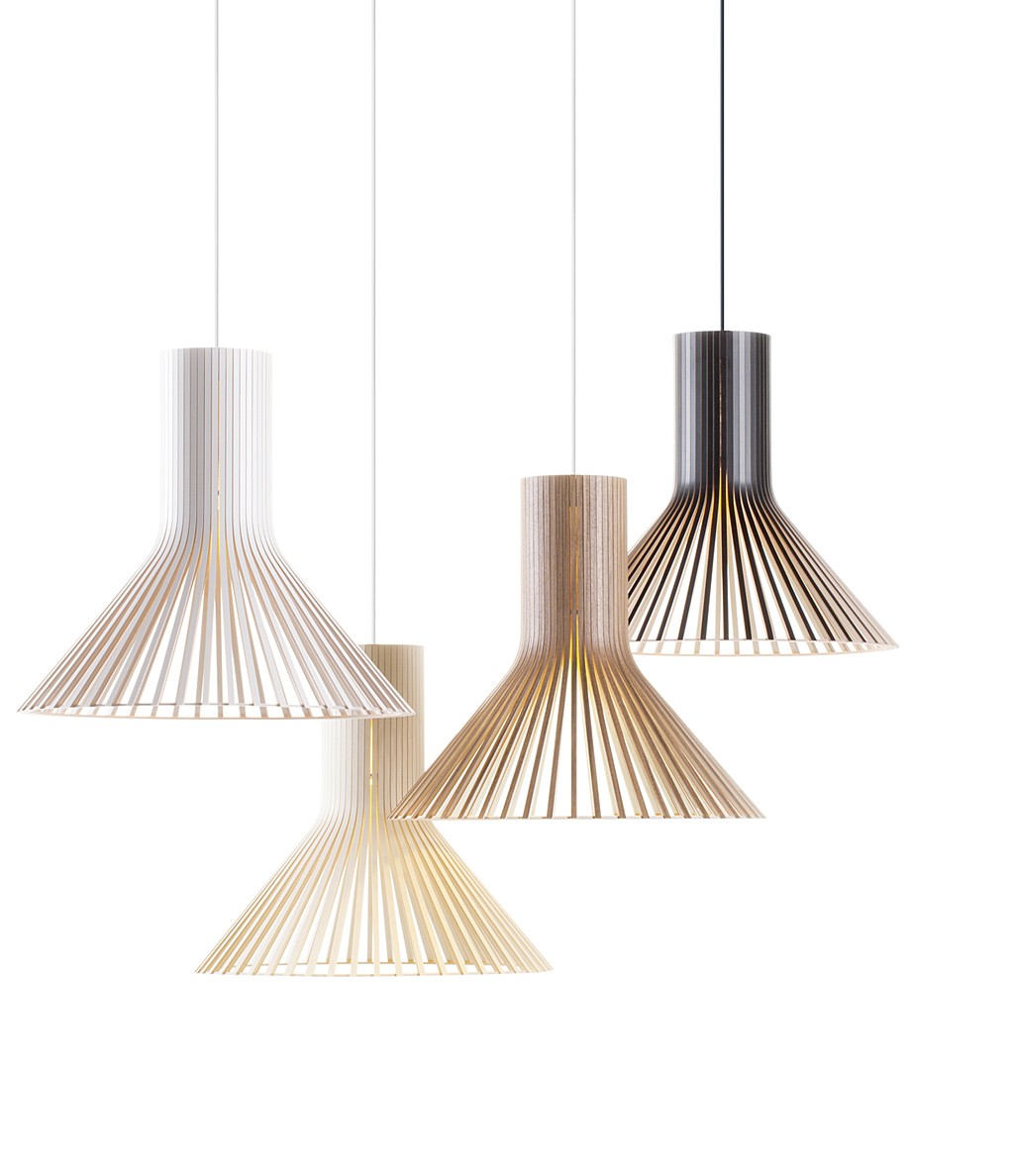 Suspension au design scandinave Puncto 4203 en bois naturel par Secto Design – Image 6
