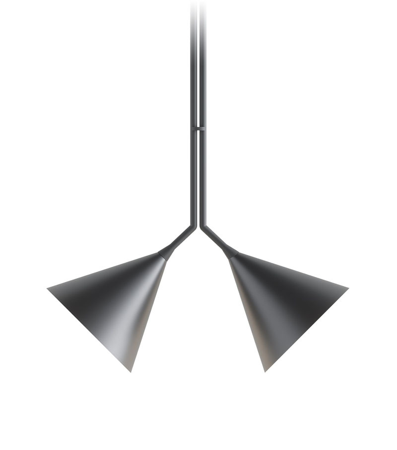 Suspension Rubi Duo en fer par Robin Lamps