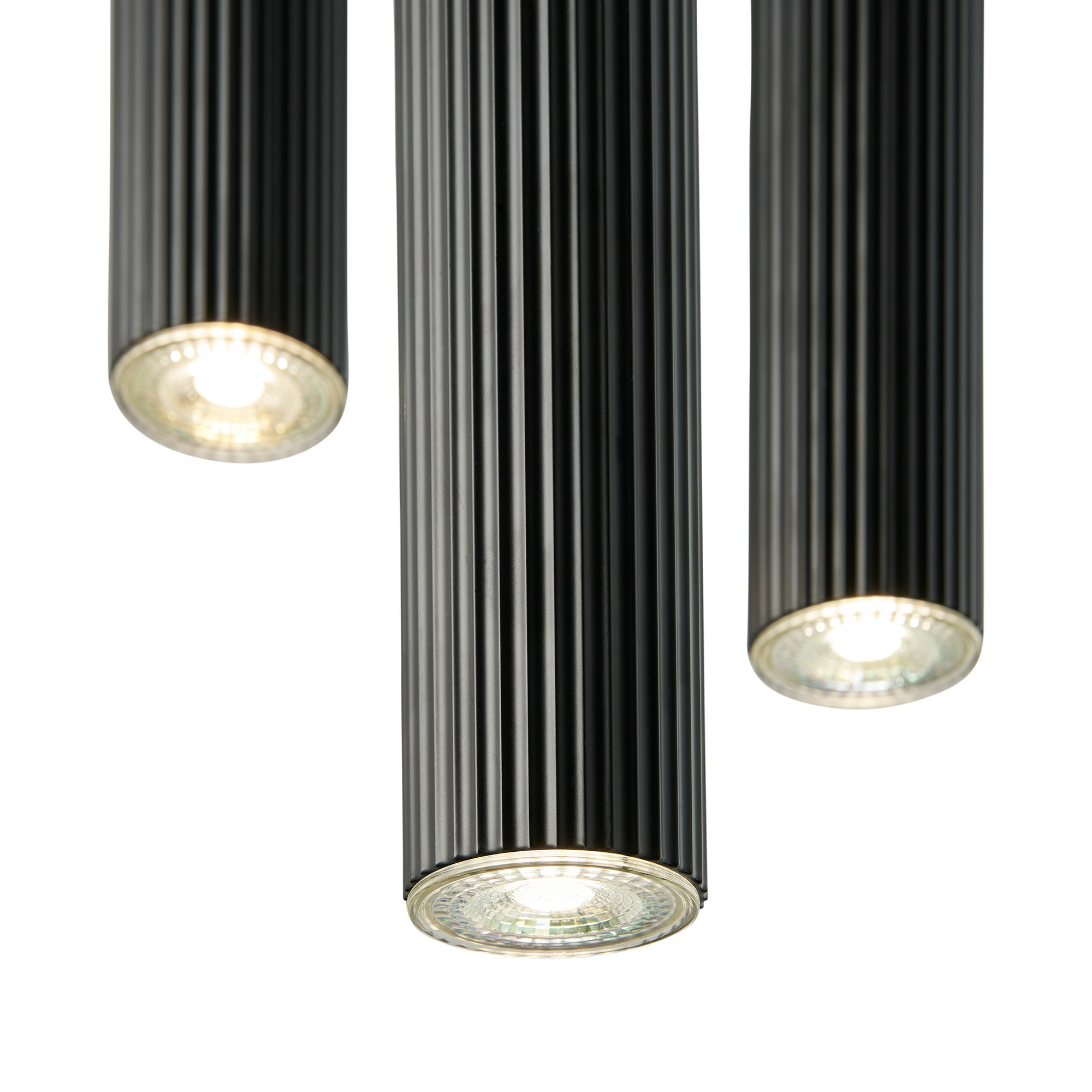 Suspension Vico base en métal rond avec 3 abat-jour en tube épuré au design scandinave par Nordlux – Image 3