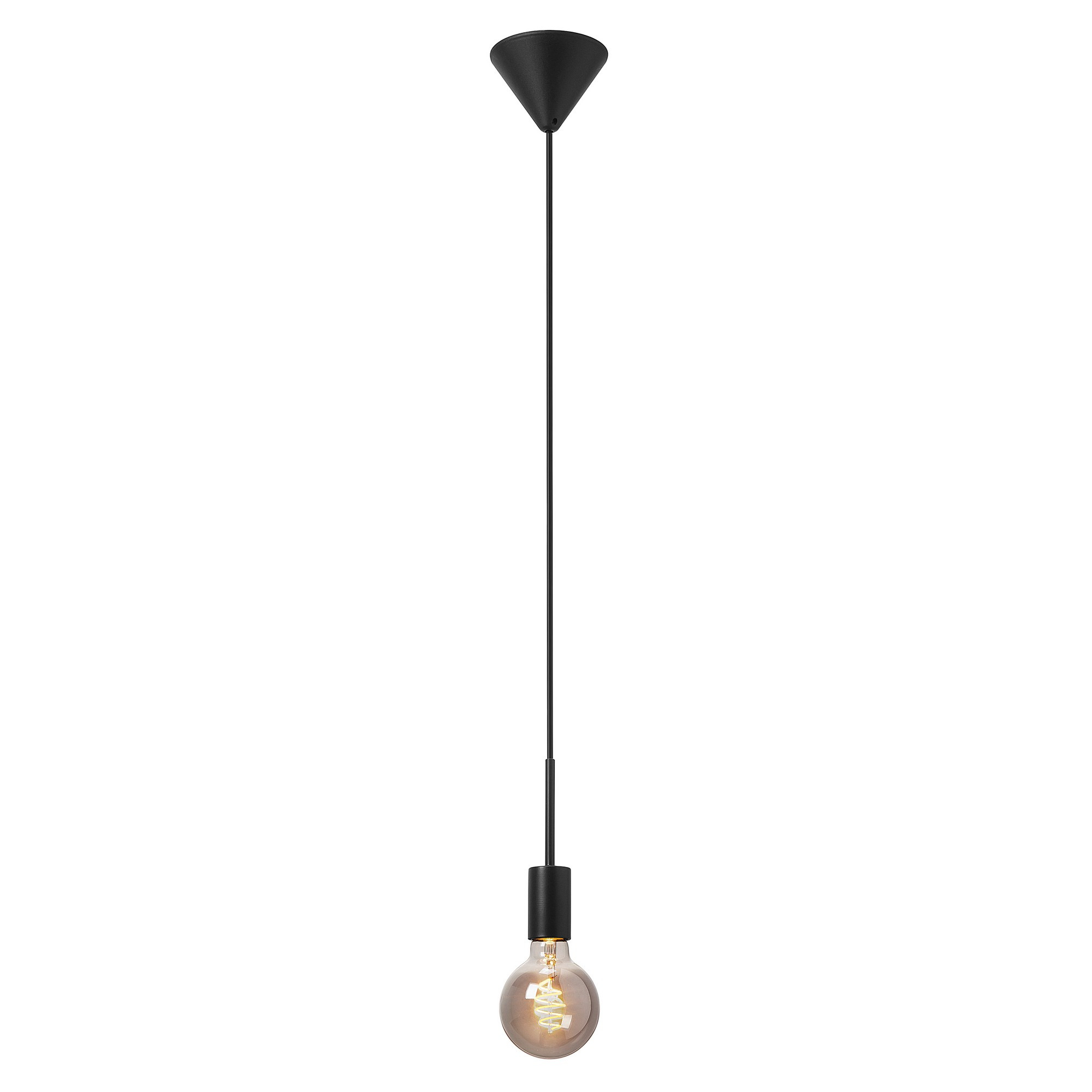Suspension Paco en métal avec abat-jour tubulaire pour ampoule décorative au design industriel par Nordlux – Image 4