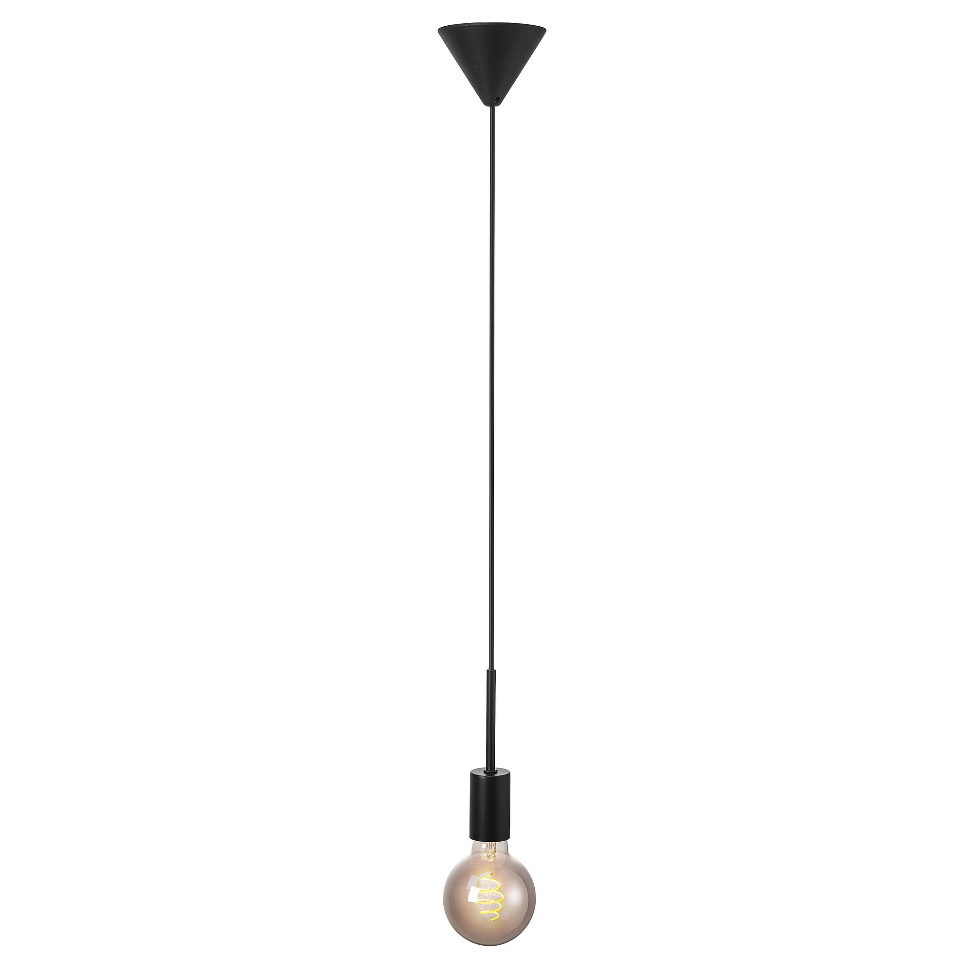 Suspension Paco en métal avec abat-jour tubulaire pour ampoule décorative au design industriel par Nordlux – Image 2