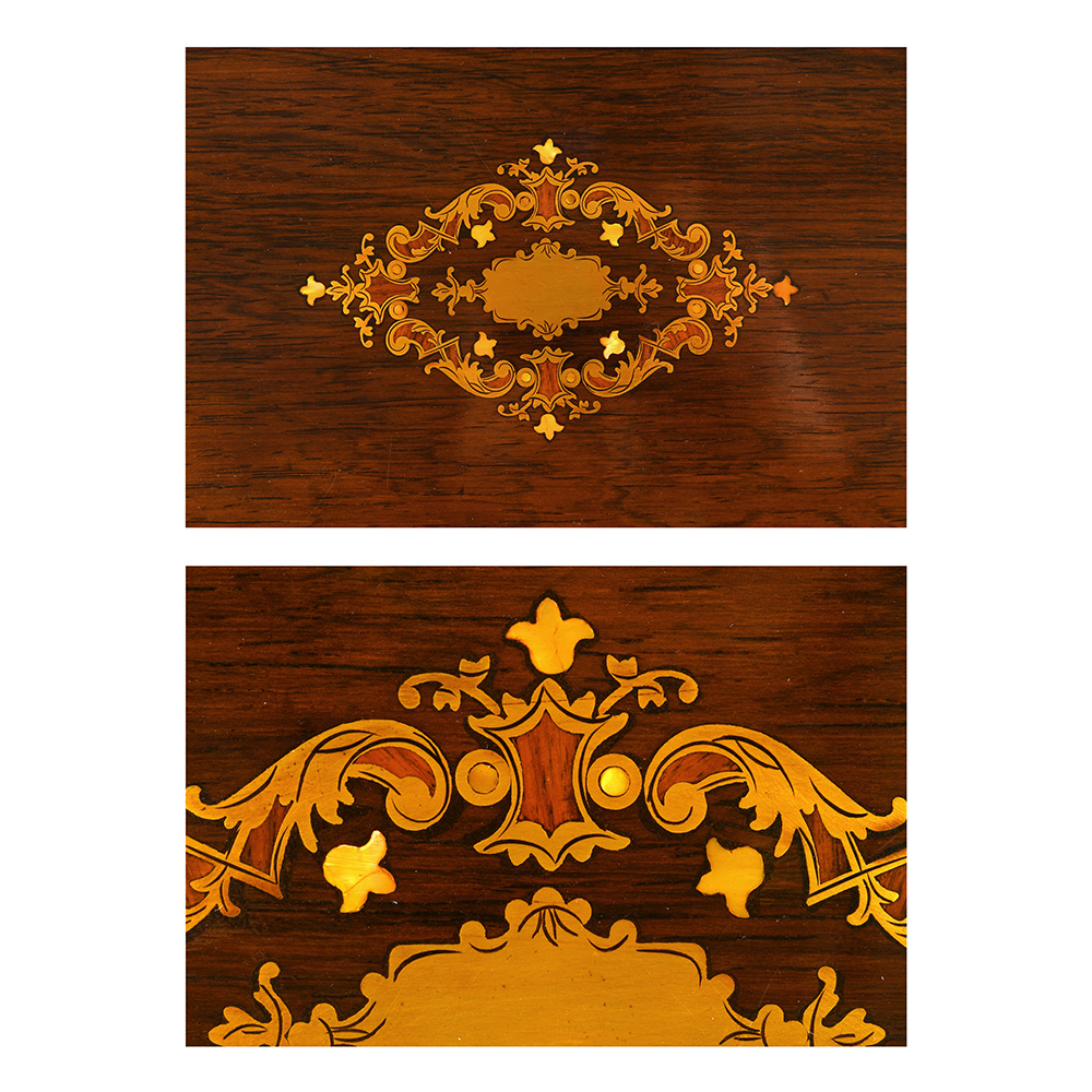Boite de jeux du XIXème siècle en marqueterie – Image 6