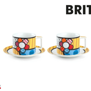 BRITTO- Coffret 2 tasses « Fleur »- 220ML
