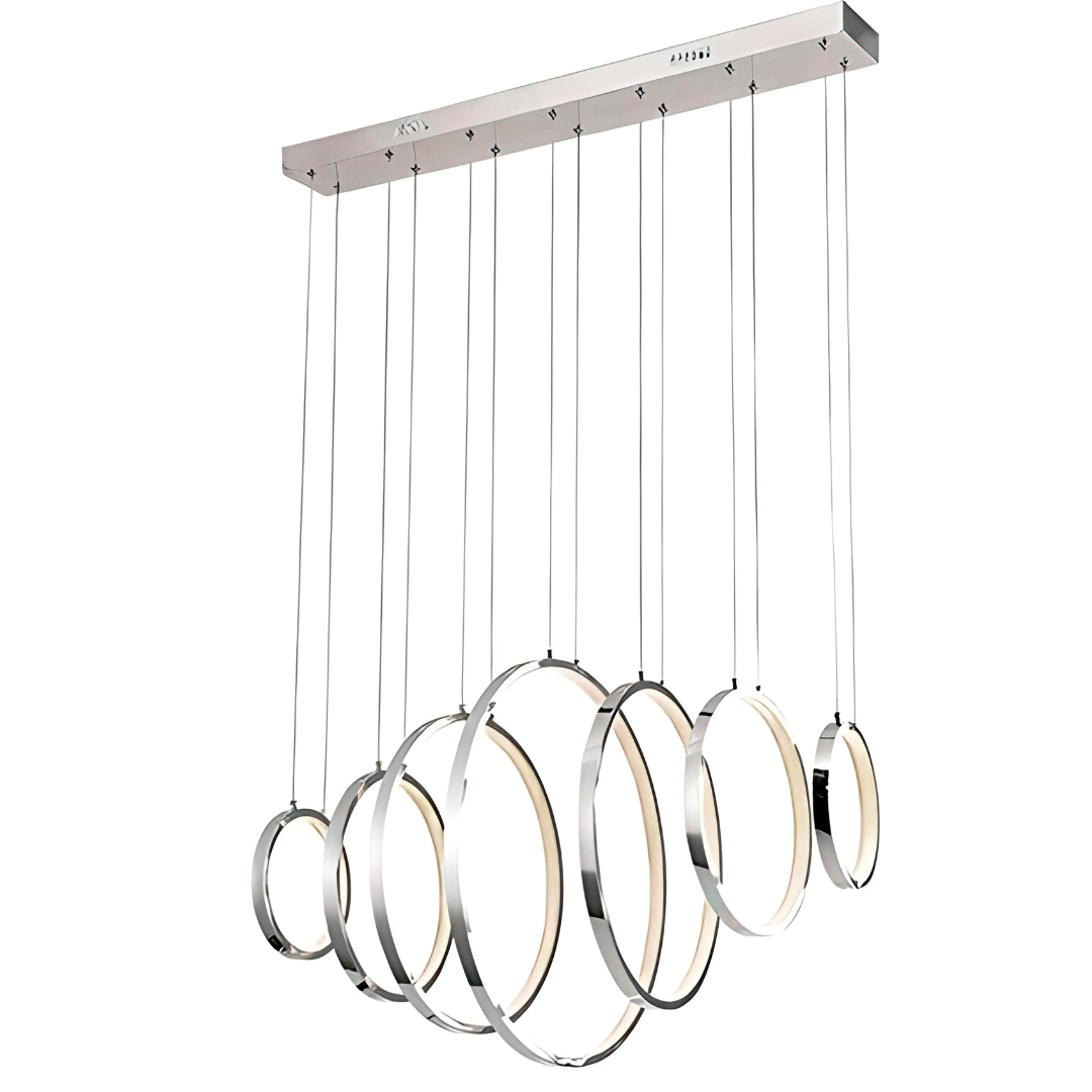 ROMA LUSTRE DESIGN MODERNE ARGENTE – Image 2