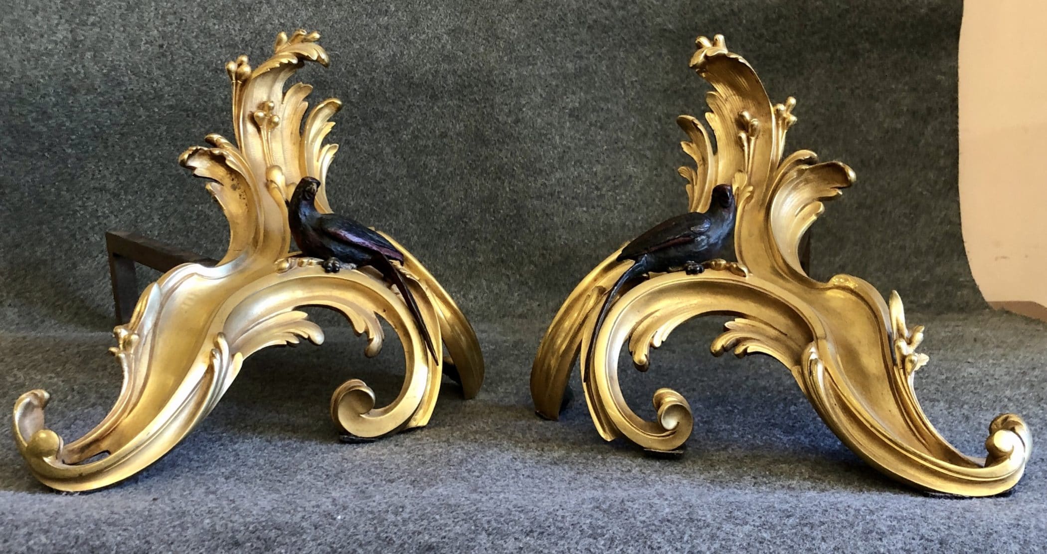 Paire de chenets en bronze, Vienne, XIXe siècle – Image 6