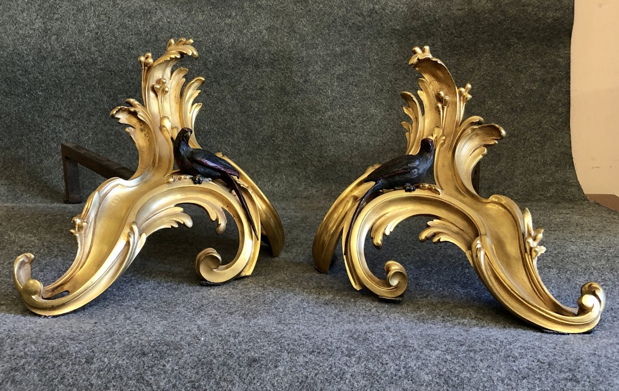 Paire de chenets en bronze, Vienne, XIXe siècle – Image 3