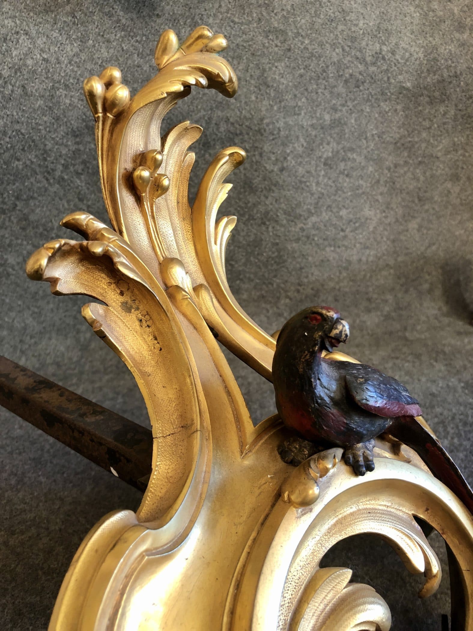 Paire de chenets en bronze, Vienne, XIXe siècle – Image 9