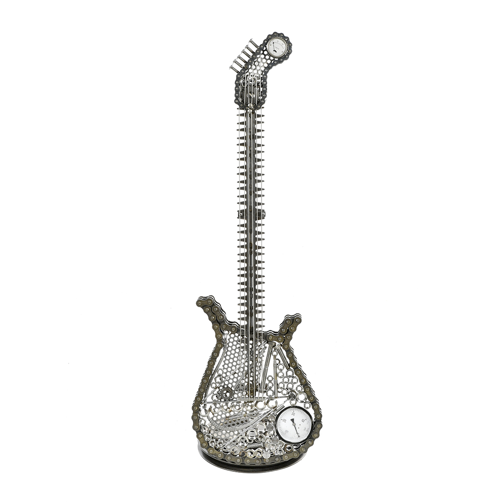 Guitare décorative en métaux assemblés à la main – Image 2