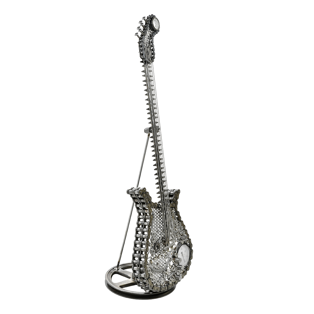 Guitare décorative en métaux assemblés à la main – Image 3