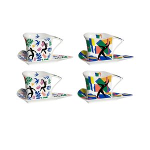 Coffret 4 tasses triangle à café « Esprit Matisse » –