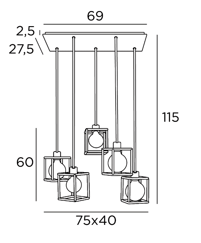 Stéphane Davidts suspension KERMA 5 Base carrée – Image 6