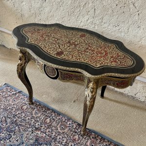 Table en marqueterie Boulle de contre-partie. Napoléon III, XIXe siècle