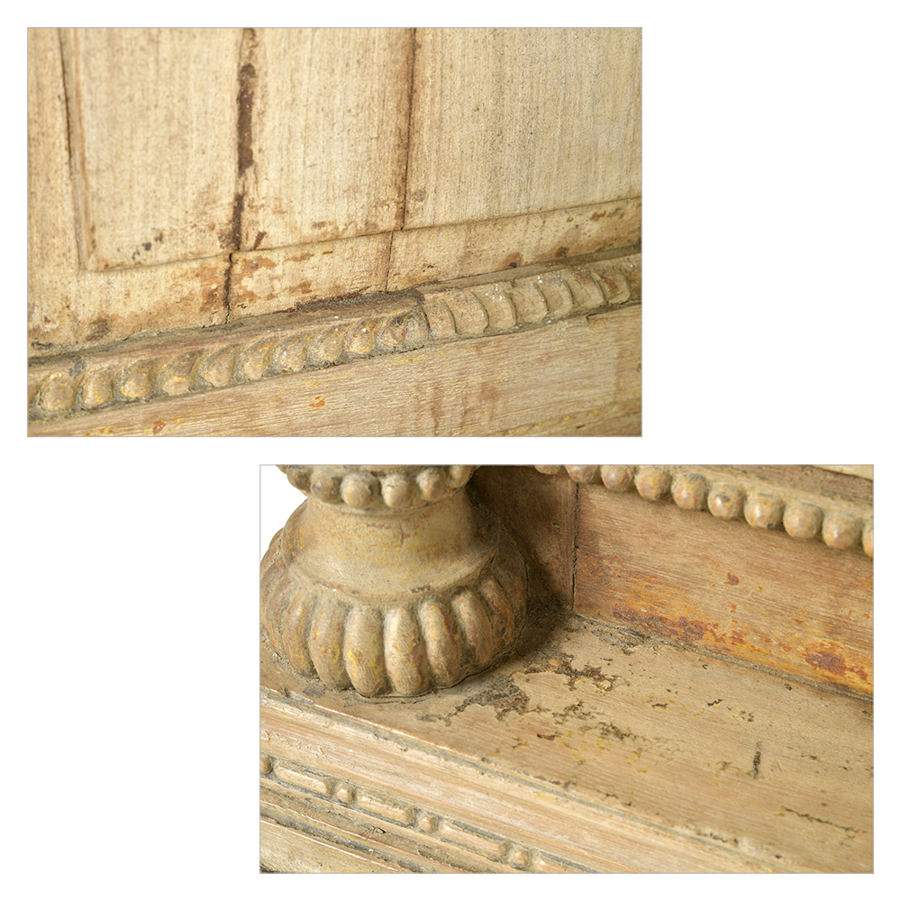 Ancienne porte indienne à deux battants en bois massif (198 x 124 x 18cm) – Image 6