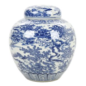 Pot en Céramique Asiatique avec Couvercle