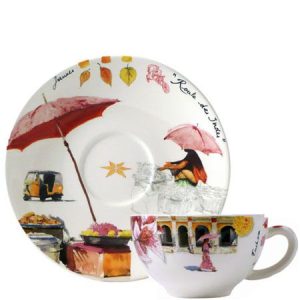 GIEN – Coffret 2 tasses + soucoupes – ROUTE DES INDES