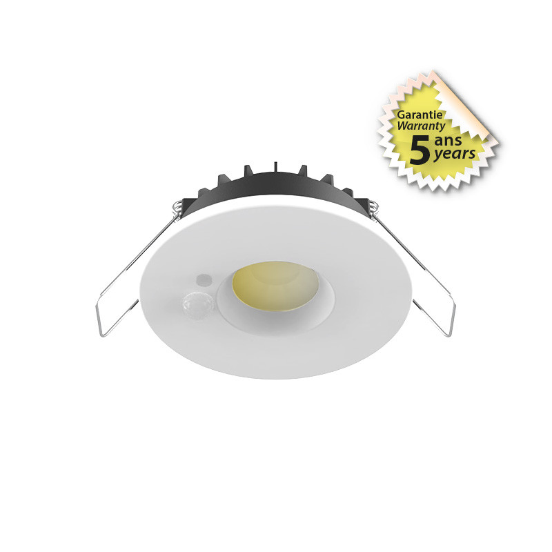 SPOT LED CCT BBC 6W 2700/3000/4000K GRADABLE BLANC + DÉTECTEUR – GARANTIE 5 ANS