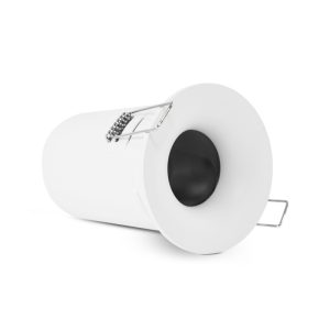 SUPPORT PLAFOND BBC ROND BLANC BASSE LUMINANCE AVEC DOUILLE AUTOMATIQUE Ø85 MM
