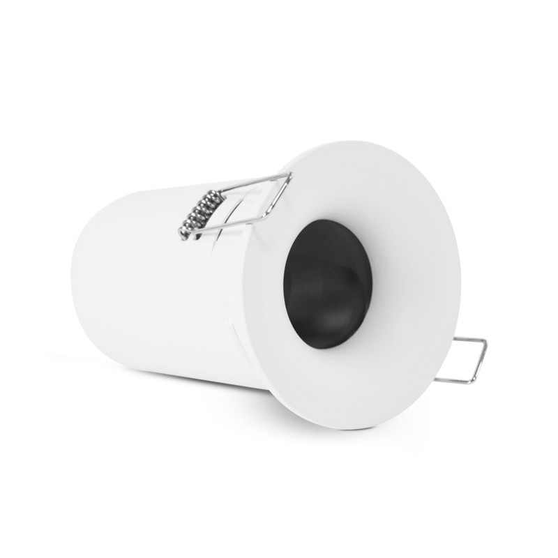SUPPORT PLAFOND BBC ROND BLANC BASSE LUMINANCE AVEC DOUILLE AUTOMATIQUE Ø85 MM – Image 2